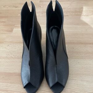 Chic Black Women's Open-Toe Ankle Booties